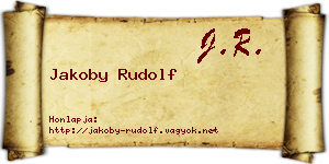 Jakoby Rudolf névjegykártya